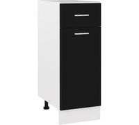 vidaXL Armoire de plancher à tiroir Noir 30x46x81,5 cm Aggloméré