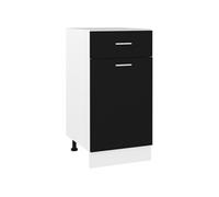 vidaXL Armoire à tiroirs ""Lyon"" Noir 40 x 46 x 81,5 cm Bois d'ingénierie 801213
