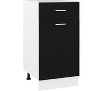 Armoire de plancher à tiroir Noir 40x46x81,5 cm Bois ingénierie Noir G