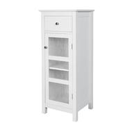 Armoire de Plancher Connor pour Salle de Bain Elegant Home Fashions avec 1 Porte et tiroir Blanc ELG-579