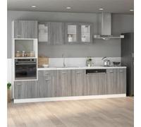 Armoire de plancher d évier Sonoma gris 80x46x81,5 cm sonoma gris G