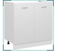 Armoire de plancher d'évier Blanc 80x46x81,5 cm Bois ingénierie-FHE801196