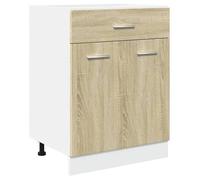 Armoire de plancher tiroir - CLOUD - Chêne sonoma - 60x46x81,5 cm Aggloméré