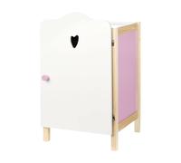 Armoire de poupée avec penderie et étagère scarlett lilas, blanc et naturel TU