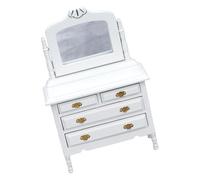Armoire de poupée européenne en bois, commode jouet pour décoration d'intérieur miniature à l'échelle 1/12, meubles miniatures en bois