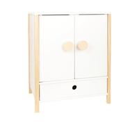 small foot armoire de poupée "Little Button", scandinave simple avec des portes à charnières qui fonctionnent bien, à partir de trois ans, 11812