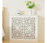 Armoire de protection de radiateur blanche élégante - Bouclier de chauffage décoratif moderne pour la maison, le salon, la chambre et le couloir - Étagère fonctionnelle et conception d'occlu