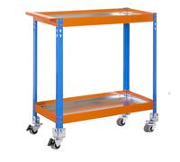 Armoire de rangement - 1030x900x400 - 2 niveaux Bleu/Orange/Galvanisé - SIMON RACK - 8435104946282