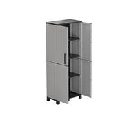 Armoire haute 2 portes 68 x 37 x H169 cm 4 étagères