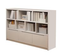 Armoire de rangement à 3 couches 10 grilles pour la maison, le salon, design en treillis multicouche, simple et élégant, casier d'étudiant 140 x 20 x 100 cm (L x l x H)