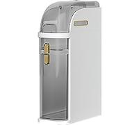 Armoire de rangement à 4 niveaux pour salle de bain - 17,8 cm de haut - Tour de rangement fine avec tiroirs transparents et roulettes latérales - Meuble de rangement pour petite cuisine, buanderie et