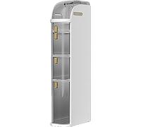 Armoire de rangement à 4 niveaux pour salle de bain - 17,8 cm de haut - Tour de rangement fine avec tiroirs transparents et roulettes latérales - Meuble de rangement pour petite cuisine, buanderie et
