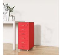 Armoire de rangement à 6 étagères en métal avec roulettes, rangement sous le bureau, tiroirs de bureau, armoire verticale pour la maison et le bureau