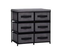 Armoire de rangement à 6 tiroirs 55x29x55 cm Gris Acier