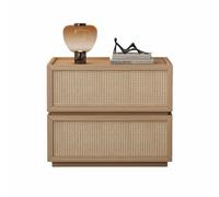 Armoire de Rangement à Deux tiroirs, poignées dissimulées, Plan de Travail spacieux, Installation Simple, adaptée à l'organisation d'un Bureau ou d'un Salon(Apricot,B,(16 * 16 * 19in))