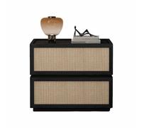 Armoire de Rangement à Deux tiroirs, poignées dissimulées, Plan de Travail spacieux, Installation Simple, adaptée à l'organisation d'un Bureau ou d'un Salon(Black,B,(20 * 16 * 19in))