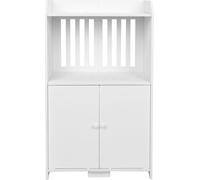 Armoire de rangement à double porte pour salle de bain, organisateur d'armoire autonome, unité d'étagères pour meubles de cuisine à vivre