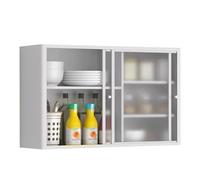 Armoire de rangement à porte coulissante en acier inoxydable - Étagères réglables - Organiseur mural de cuisine, garage, bureau, bar, salle de bain - Rangement au-dessus des toilettes (70 x 25 x 50 cm