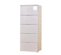 Armoire de rangement à tiroirs en plastique épais et robuste pour garde-robe de bébé, beige, 7 couches de 114,3 cm de large