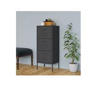 Armoire de Rangement Placard Armoire de Stockage Meuble de Rangement Salon Salle de Séjour Intérieur Anthracite 42,5x35x101,5 cm Acier