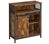 Armoire De Rangement, Armoire De Grange À Porte Coulissante, Compartiment Ouvert, Étagère Réglable, Industrielle, Pour Couloir