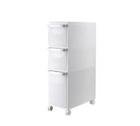 Armoire de rangement au sol de salle de bain - Petit coin de salle de bain avec tiroirs et roulettes transparents - Chariot de rangement étanche pour cuisine petits espaces (taille : 3 tiroirs)