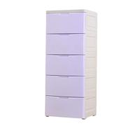 Armoire de rangement avec tiroirs épais de 114,3 cm de large, casier en plastique pour armoire bébé et commode pour enfant, violet, 4 couches