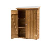 Armoire de rangement - AXI - Olivier - Bois massif - Marron - 2 étagères