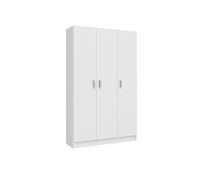 Armoire de rangement BASILE 3 portes L108,8cm x H180cm - Blanc
