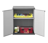 TOOD Armoire de rangement basse en resine 1 tablette