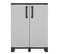 Armoire Basse En Polypropylène Ligne Family Gris Clair 68 X 37 X 90 Cm