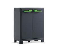 Keter Ista6 - Moby Basso Xl - Armadio Impermeabile Cert. Ipx3 - Doppio Colore Della Maniglia (Verde o Grigio) - 80X44X100H