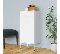 vidaXL Armoire de rangement en acier blanc 42,5 x 35 x 101,5 cm