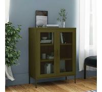 vidaXL Armoire de Rangement Vert Olive 80x35x101,5 cm Acier