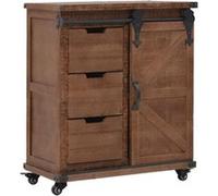 vidaXL Armoire de rangement Bois de sapin massif 64x33,5x75 cm Marron