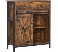Armoire De Rangement, Buffet Et Meuble Tv, Meuble De Sol Indépendant Avec 1 Tiroir Et Porte Grillagée Coulissante