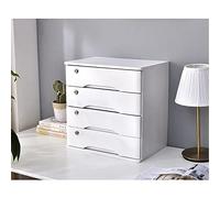 Armoire De Rangement Bureau - Boite Rangement Bureau avec Tiroirs, Boîte De Rangement De Bureau en Bois avec Serrure, Organisateur De Fichiers A4 pour Fournitures De Bureau, Classeur Plat (Color : D