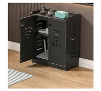 Armoire de rangement cachée avec routeur WiFi - Support autonome avec étagère - Boîte de gestion des câbles pour la maison et le bureau - Gris - 50 x 60 x 25 cm - Solution élégante et fonctionnelle