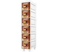 Armoire de rangement d'angle étroite de salle de bain de 3/4/5/6 niveaux, 17,8 cm de large, armoire de rangement de papier toilette étroite, grande capacité, armoire de rangement pour salle de bain