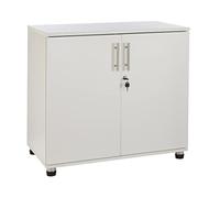 Armoire de Rangement de Bureau avec 2 Portes Blanc Hauteur 73 cm