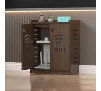 Armoire de rangement de câbles avec porte ventilée pour rangement de routeur dans les espaces de vie