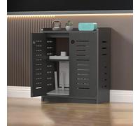 Armoire de rangement de câbles avec porte ventilée pour rangement de routeur dans les espaces de vie