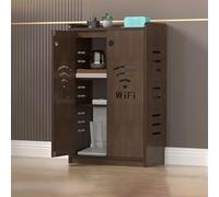 Armoire de rangement de câbles avec porte ventilée pour rangement de routeur dans les espaces de vie