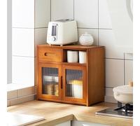 Armoire De Rangement De Cuisine, Armoire De Garde-Manger, Armoires Autoportantes, Buffet avec Portes Étagère De Rangement De Cuisine pour épices, Casseroles Et Poêl, Brown, 42 * 23 * 39cm