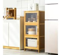 Armoire de rangement de cuisine avec portes et étagères autoportante pour pots à épices et poêles, buffet organisateur pour cuisine, salon et salle à manger