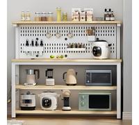 Armoire de rangement de cuisine, garde-manger avec comptoir pour tasses, cafetière, grille-pain, élégant Vorratsschrank pour cuisine et économie d'espace