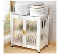 Armoire de rangement de cuisine multifonctionnelle, organiseur compact pour vaisselle, bols, épices, condiments, solution d'étagère de salle à manger peu encombrante
