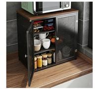 Armoire de rangement de cuisine, porte en maille pour épices, assiettes, tasses, buffet multifonction avec étagères, étagère d'assaisonnement peu encombrante