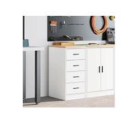vidaXL Armoire de rangement de garage blanc 40x51x85 cm bois de pin