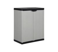 Armoire de rangement de jardin 1 étagère Gris noir 68x40x85 cm